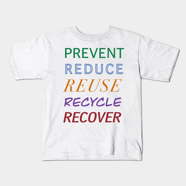 The Waste Hierarchy Kids T-Shirt by thelittleforest